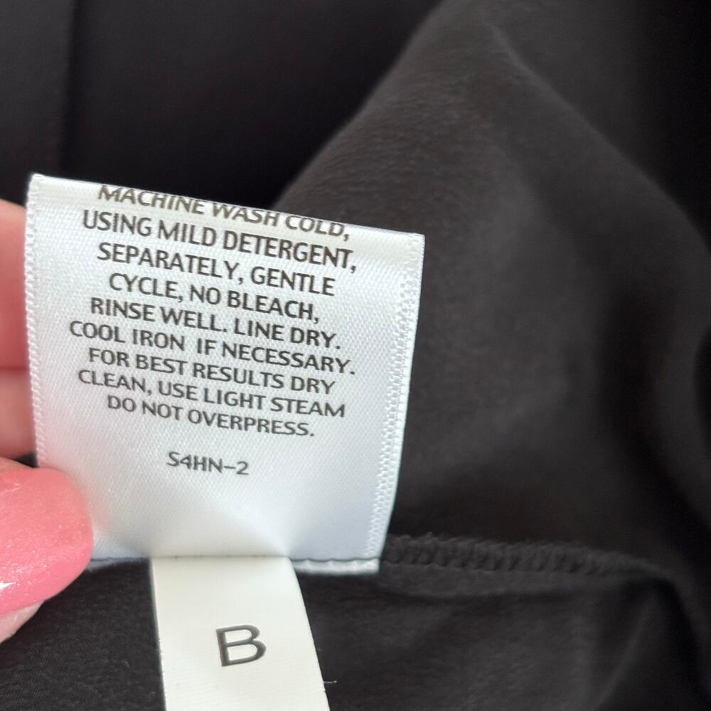 NWT Eileen Fisher Stand Collar 100% Silk Black Jacket Quiet Luxury Refined SZ L - Picture 10 of 11